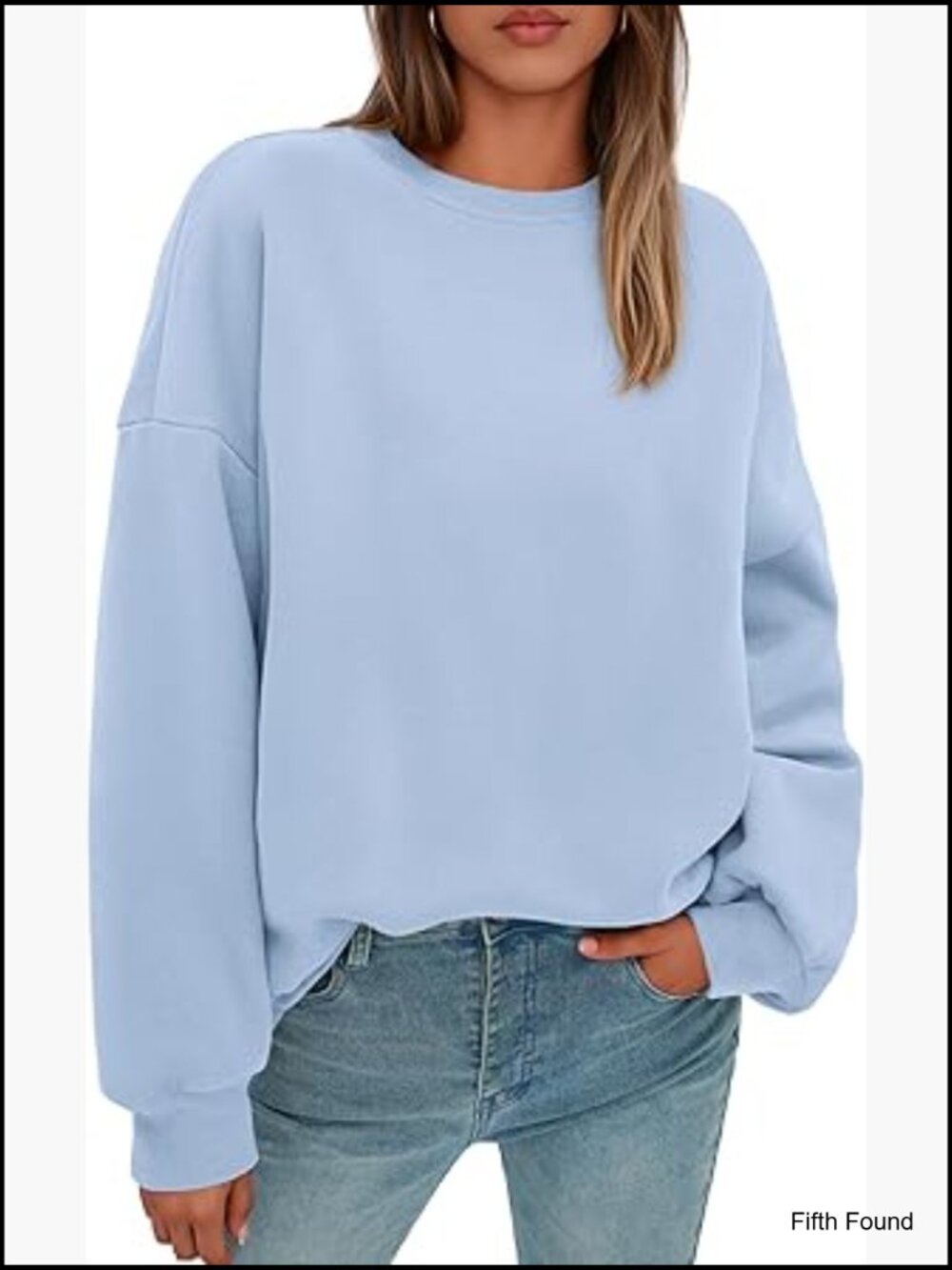 Oversized Crewneck Sweatshirt Fleece Pullover Cute Winter Fall Top